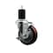 Service Caster 4'' SS Maroon Poly Swivel 1-3/4'' Expanding Stem Caster with Brake SCC-SSEX20S414-PPUB-MRN-TLB-134 - alternate 1